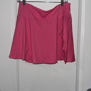 Pink Skirt Skort with Side Tie Detail